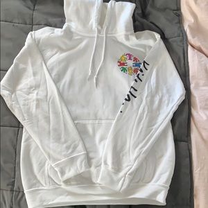 Keith Haring White Hoodie Sweatshirt